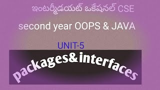 PACKAGES & INTERFACES in JAVA IVCCSEAP