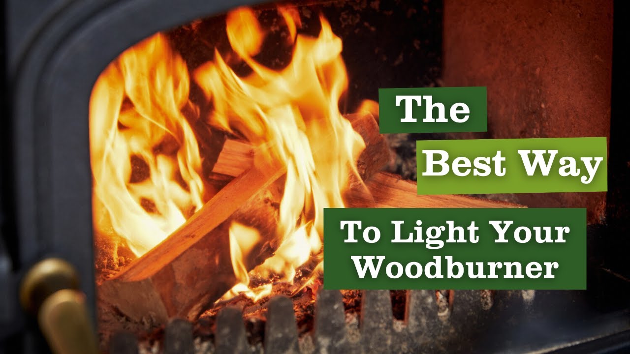 How to light your wood burning stove with a KindleFlamer - YouTube