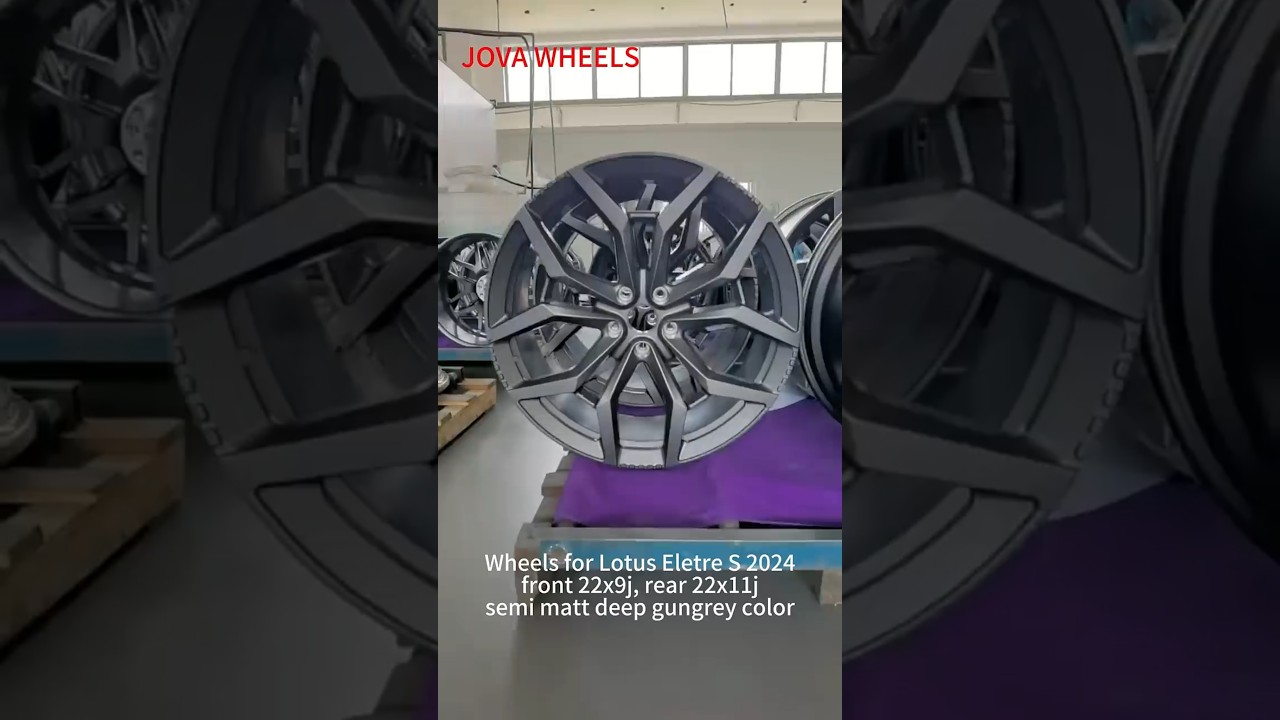 Manufacture wheels for Lotus Eletre S 2024, 22x9j and 22x11j deep gungrey forged rims at JOVA WHEELS