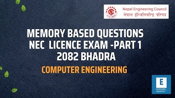 MEMORY BASED QUESTIONS 2082 || NEC LICENSE EXAM || COMPUTER ENGINEERING #neclicenceexam #ioe 