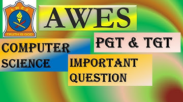 AWES Computer science PGT/TGT questions with solution