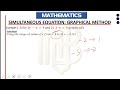 Simultaneous equation Graphical method