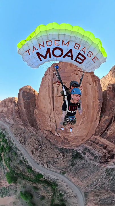 F'ing scared during a Tandem BASE jump! #youtubeshorts #fear #anxiety #adventure #travel #nature