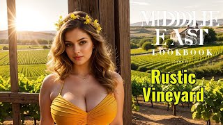 [4K] Middle East Ai Lookbook-Arabian- Rustic Vineyard