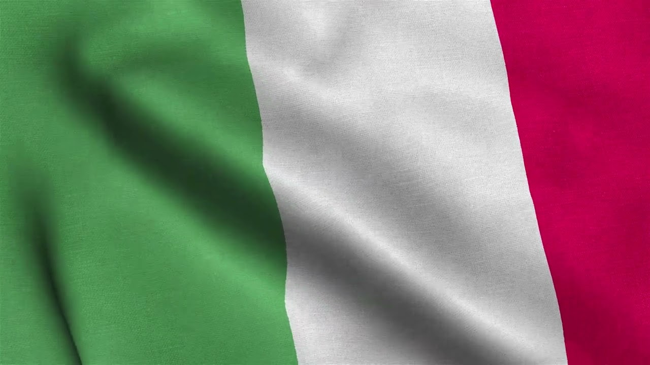 Italy Waving Flag Animation Loop | Stock Footage | Free Background