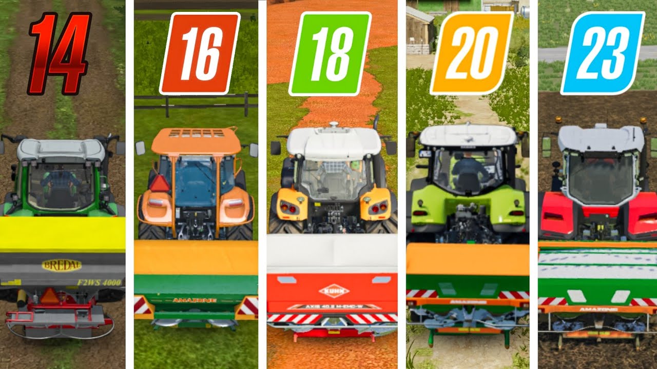 Fs14 Vs Fs16 Vs Fs18 Vs Fs20 Vs Fs23 | Fertilizer Using | Timelapse ...