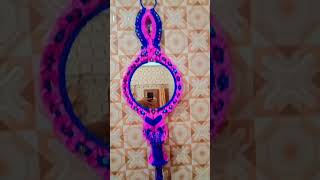 handmade beautiful macrame mirror wall  hanging with  basket 💝❤️💝