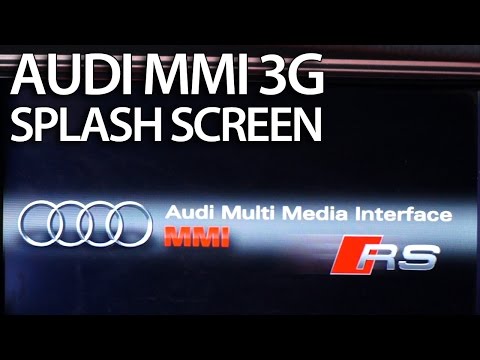 How to change splash screen Audi MMI 3G (A1 A4 A5 A6 A7 A8 Q3 Q5 Q7) welcome boot logo