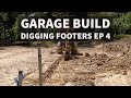Digging Mono Slab Footers Garage Build diy EP 4