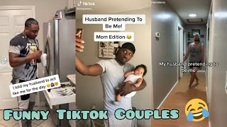 Husband pretending to be me ||Funny Tiktok Couples 😂