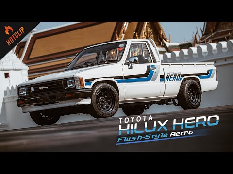 Toyota Hilux Hero กระบะบ้านๆ ถูกเก็บงานเนี๊ยบ จัดทรงคลีนๆแบบ Retro
