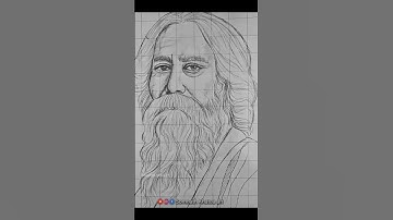 Rabindranath Tagore Drawing Outline, How to draw Rabindranath Tagore #shorts #drawing
