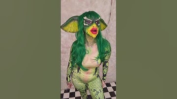 From goblin to glam 💚✨ Who knew gremlins could slay? 😏 greta gremlin cosplay costume