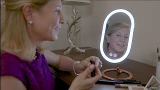 Fancii Vera LED Oval Vanity Mirror w/ 1x/10x Mag on QVC screenshot 4