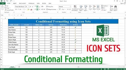 Conditional Formatting for Icon Sets in Excel | Icon Sets using Conditional Formatting in Excel