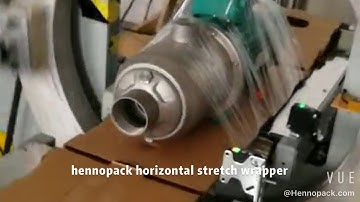 Hennopack horizontal stretch wrapper for motor stretch film wrap