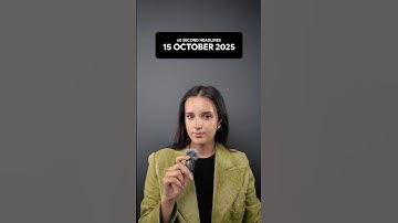 These are today’s headlines in less than 60 seconds (15.10.2025):