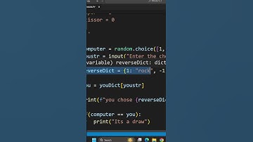 Rock 🪨 paper 📜 Scissor ✂️ game in python #shorts #python