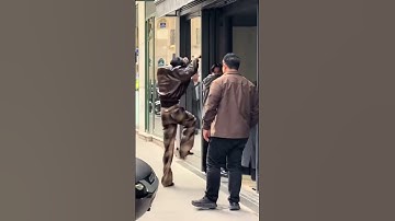 Taehyungie🐯👑makes his bodyguard &manager laugh with his dance steps🤗✨🧿 #Bts #Taehyung #V💚💜