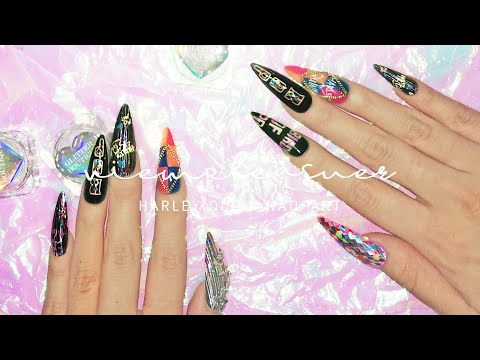 뷰확행  Live - 할리퀸 커버 네일아트  / Harlequin Cover Nail art