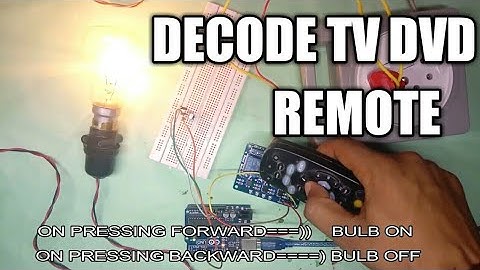 TV/DVD Remote Decode using Arduino and vs1838b IR recevier and using it in Home Automation