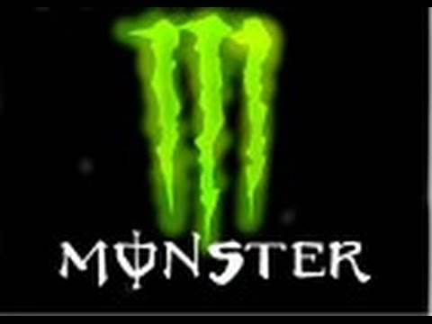 How to draw the Monster Energy logo - YouTube