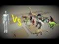 Battle with 14 dinosaurs  4 others fps perspective  animal revolt battle simulator