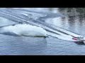 Drone and waterskiing recorded from the air.