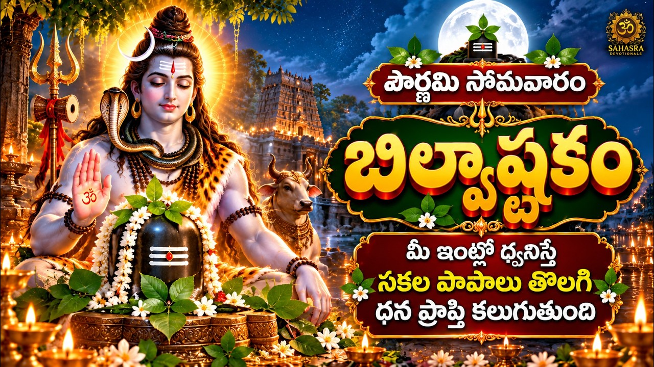 పౌర్ణమి సోమవారం బిల్వాష్టకం 🙏 | Bilvashtakam Telugu | Lord Shiva Devotional Songs