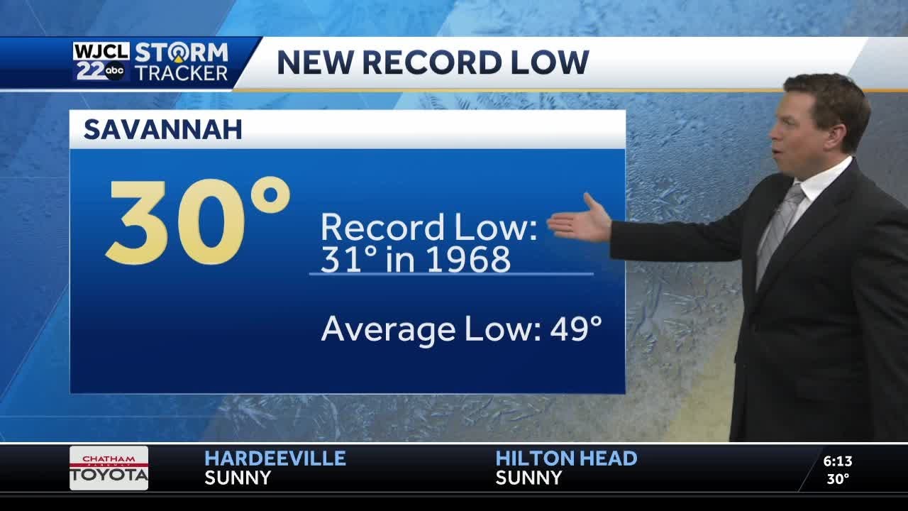 More cold weather today for the Savannah area