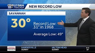 More cold weather today for the Savannah area