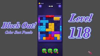 Block Out Level 118 Walkthrough | Color Sort Puzzle Gameplay | Go Answer