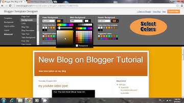 How to Change Background Color on Blogger