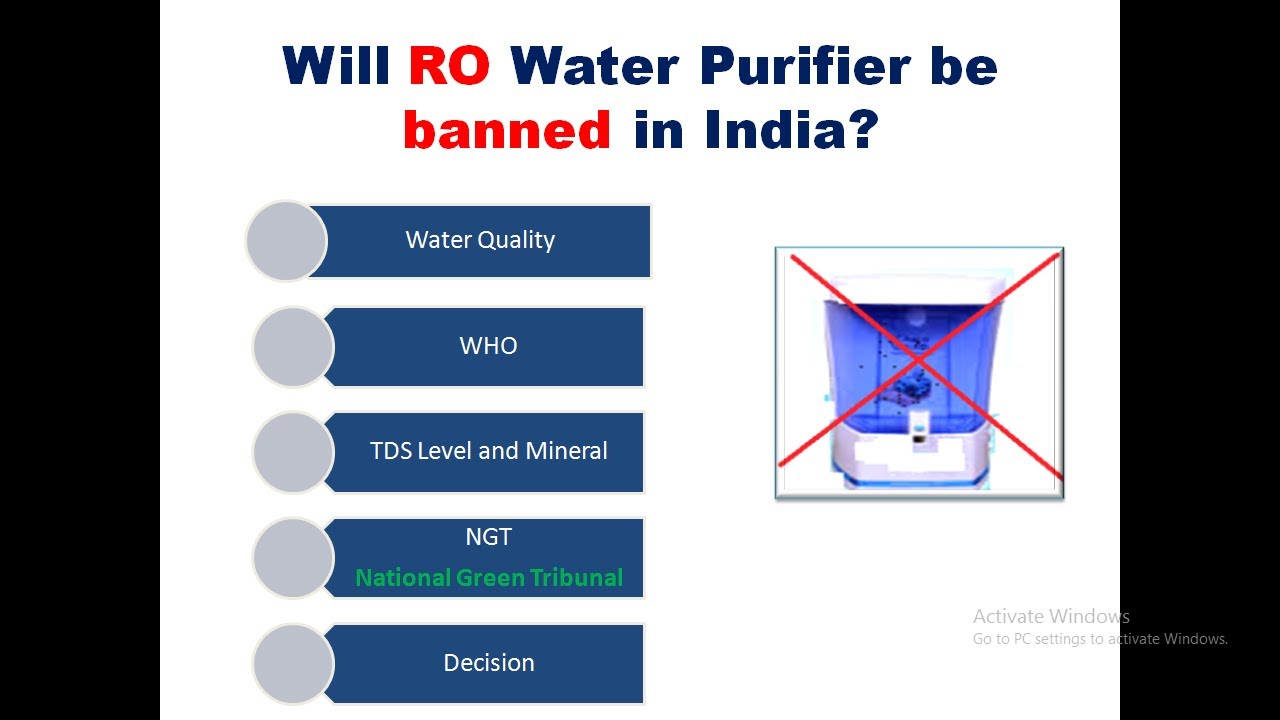 Will RO Water Purifier be banned in India ? YouTube
