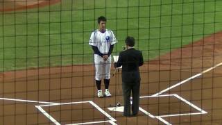 20161102　JFE西日本・陶山大介投手　１０回出場表彰
