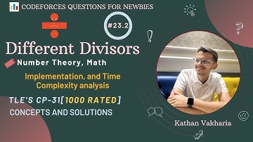 Different Divisors | Codeforces | @TLE_Eliminators 