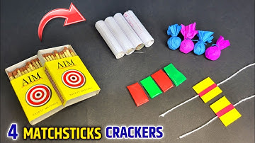 4 Best crackers making from matchsticks , how to make crackers at home , diwali special diy crackers
