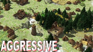 0AD AGGRESSIVE Britons Forward | 4v4 Multiplayer