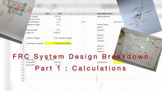 FRC System Design Breakdown Part 1: Calculations (Spreadsheet calculations, Lift, Simple, Tutorial)