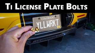 Titanium License Plate Bolts - Mercedes AMG GT Easy Mod!