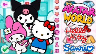 Hello Kitty, Kuromi, My Melody Avatar World Pazu Sanrio Characters in Avatar World