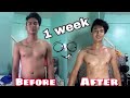 (1week natural body transformation) 100 Push Ups for 7 days results