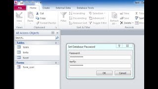 Ms Access : protect and create password login without code