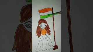 Indian flag🇮🇳 colour drawing🥰 #uniqueartist