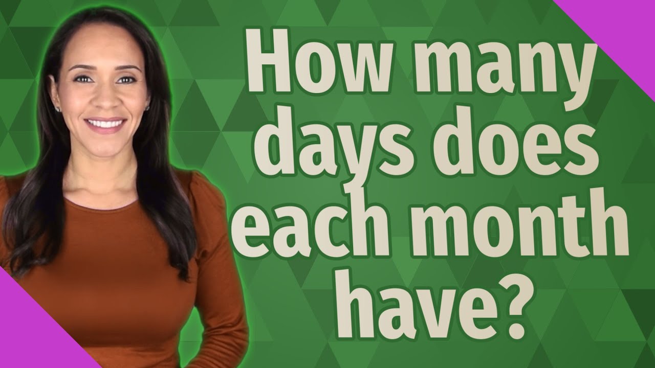How many days does each month have? YouTube