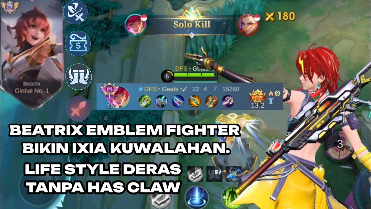 BEATRIX EMBLEM FIGHTER KERAS + TAHAN LAMA REGEN DARAH DERES..!!