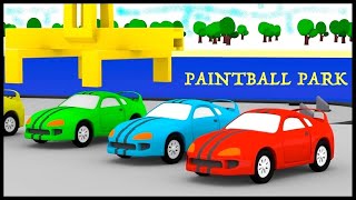 The PAINTBALL CARS! - Who are they? - Cartoon Cars - Cartoons for Kids!
