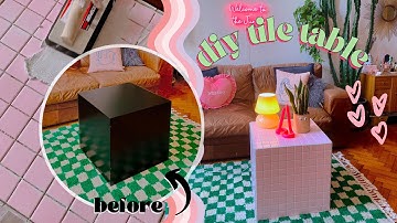 ✨ HOW TO DIY TILE CUBE TABLE ✨ (step by step tutorial)