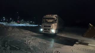 СЕРВИКО. Первый гололёд с неправильной загрузкой полуприцепа. VIP поляна , CRAFTER     1 часть