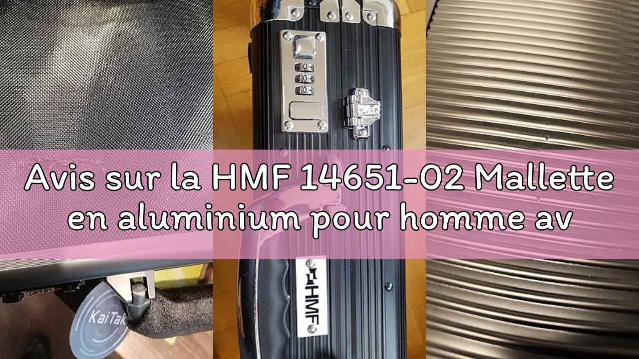 Avis sur la HMF 14651-02 Mallette en aluminium pour homme avec cadenas à combinaison Noir 45 x 33 x